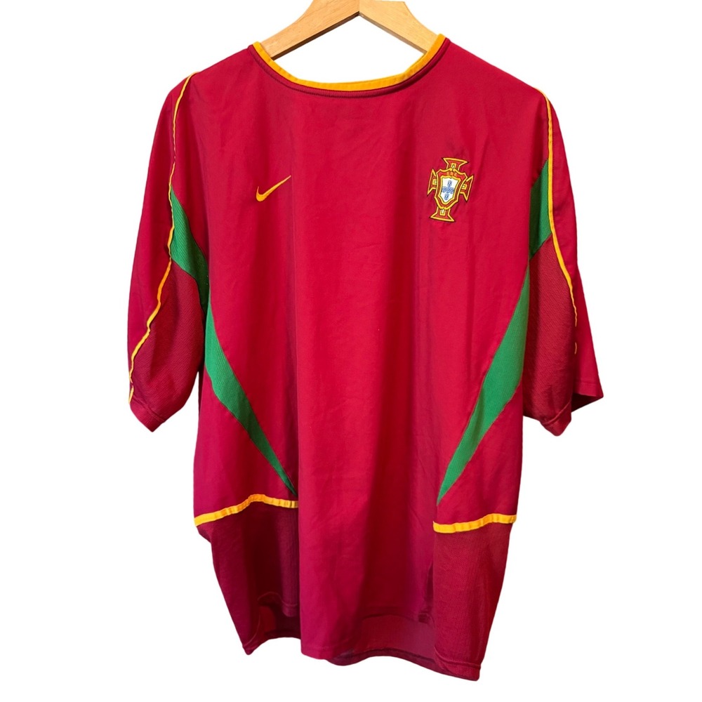 VTG Nike Portugal National Team Training Jersey Red Green Gold Mens XXL Soccer